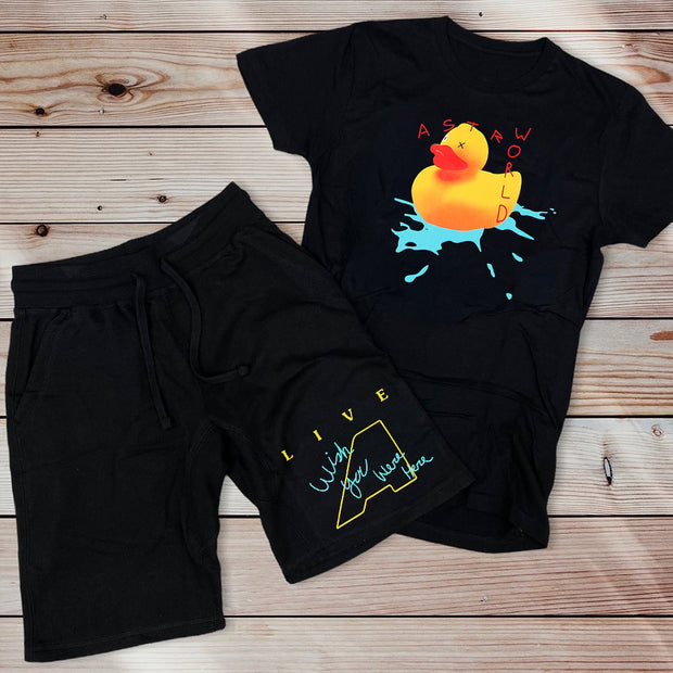 Street Duck Print Shorts Suit