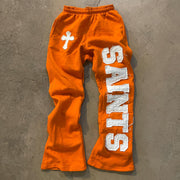 Saint of the Cross patch trousers