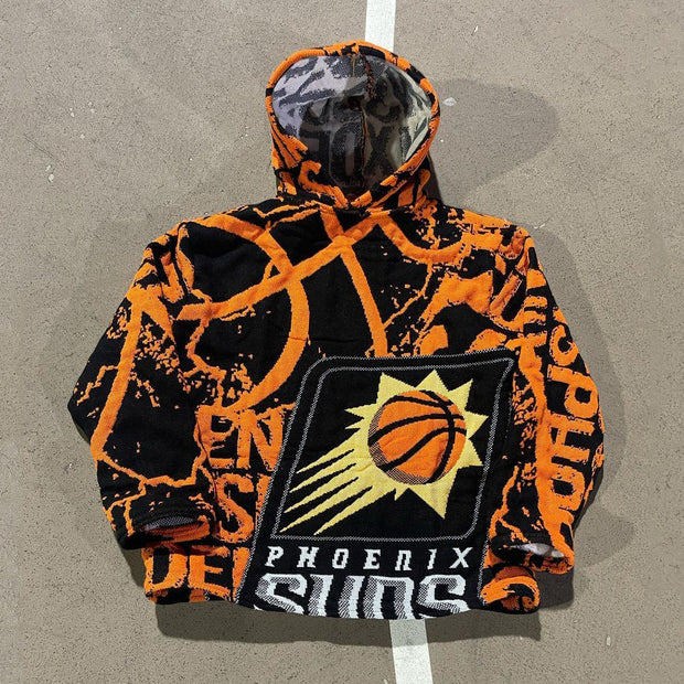 Trendy basketball retro tapestry hoodie