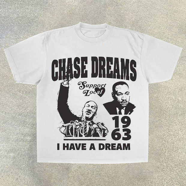 Dream Maker Print Casual Vintage T-Shirt