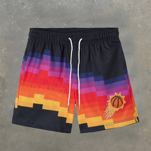 Casual Personalized Basketball Print Track Shorts
