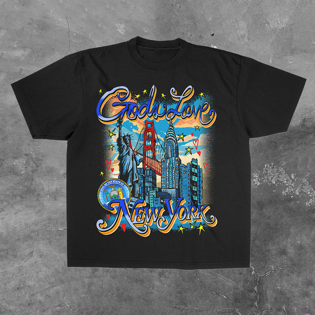 God Loves Los Angeles printed T-shirt