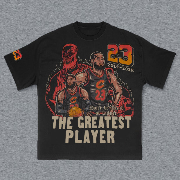 No. 23 Basketball Player Print T-Shirt
