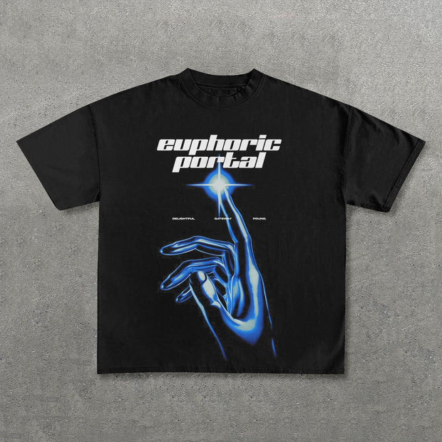 Euphoric Portal Print Short Sleeve T-Shirt