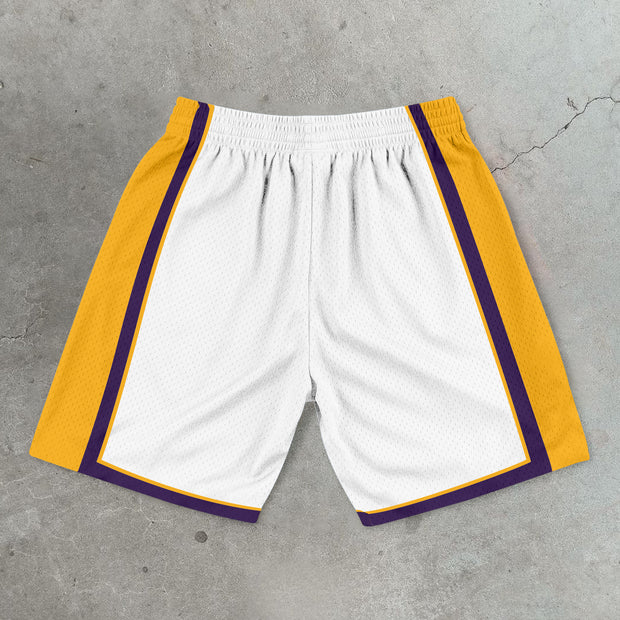 Basketball graphic mesh track shorts