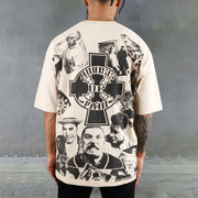 Gangster Print Casual Street T-Shirt