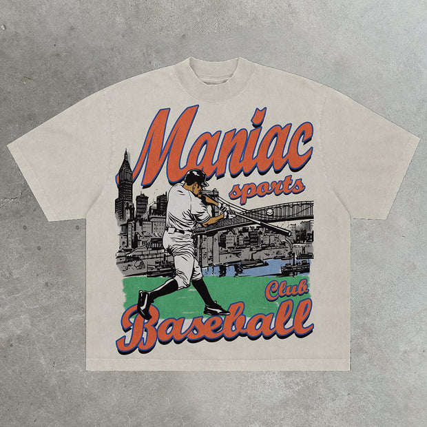 New York Baseball Casual Street Cotton T-Shirt