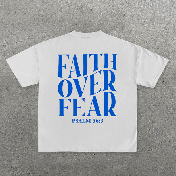 Faith Over Fear Print Short Sleeve T-Shirt