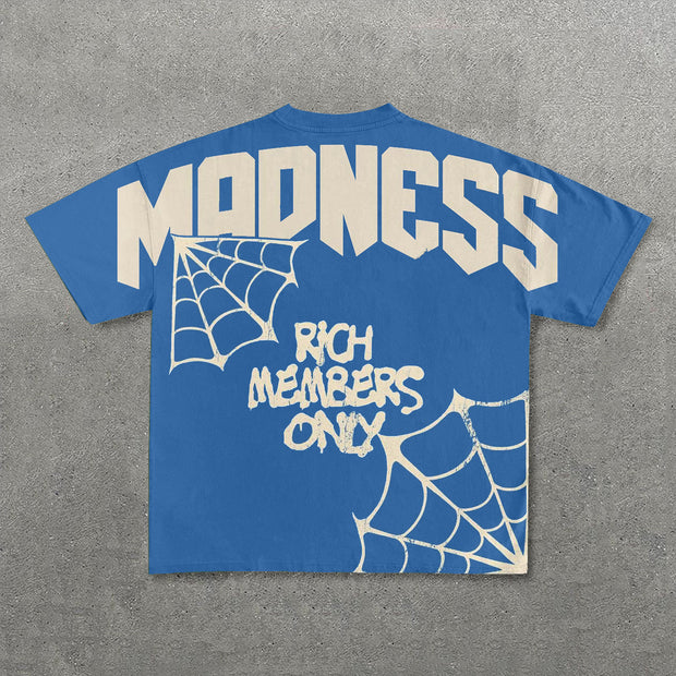 Spider Web Madness Print Short Sleeve T-Shirt