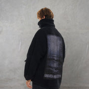 Casual black sea lamb cashmere home sleeve jacket