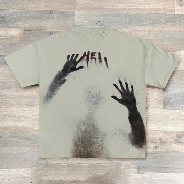 Hell Print Short Sleeve T-Shirt