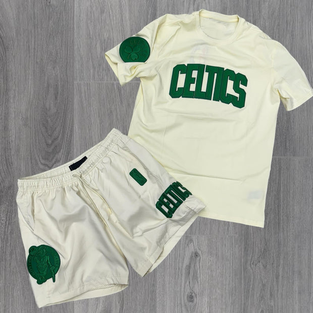 Celtics Print Short Sleeve Shorts Set