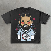 Rap star anime Drake printed T-shirt