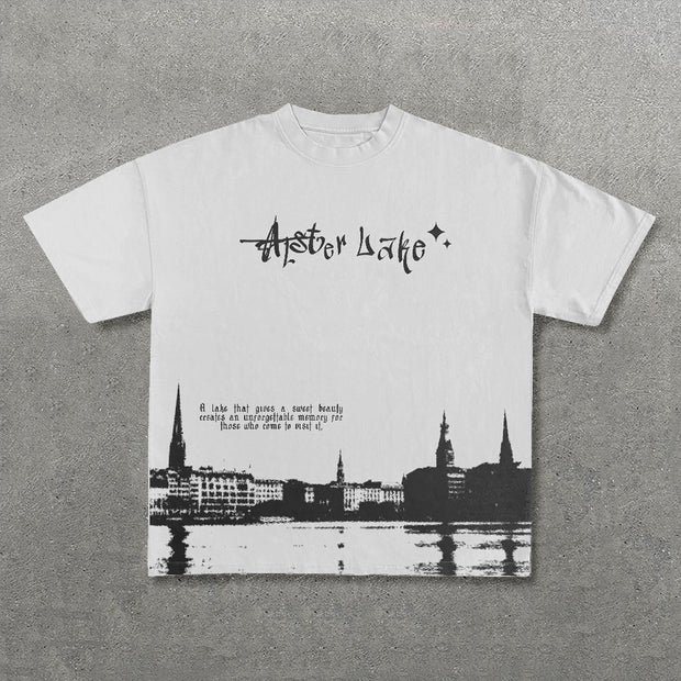 Alster Lake Print Short Sleeve T-Shirt