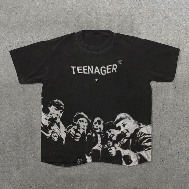 Teenager Print Short Sleeve T-Shirt