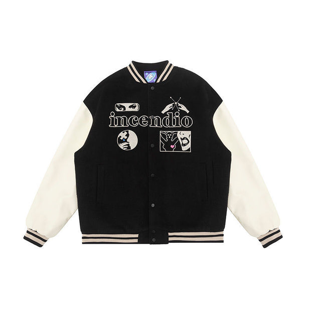 Embroidered personality hip-hop casual all-match jacket American jacket