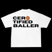 Street Basketball Rap Print Cotton T-Shirt
