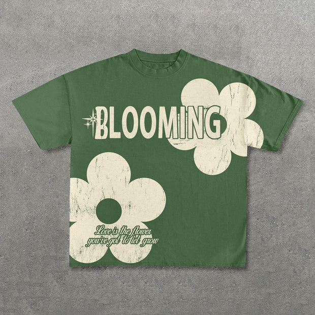 Blooming Print Short Sleeve T-Shirt