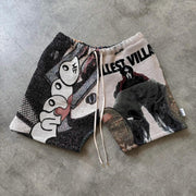 vintage mf doom print shorts
