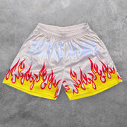 Burning Flame Casual Resort Mesh Shorts