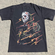 Fashion Friday The 13th Print Short Sleeve T-Shirt