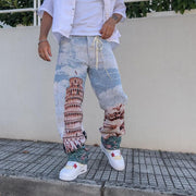 Retro Hip Hop Casual Fashion Tapestry Trousers