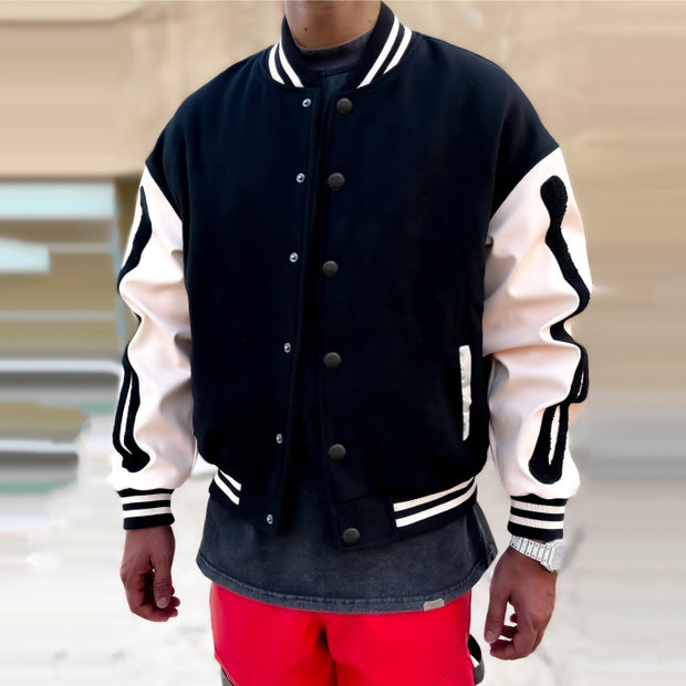 Casual spoof fashion street loose baseball uniform jacket jacket