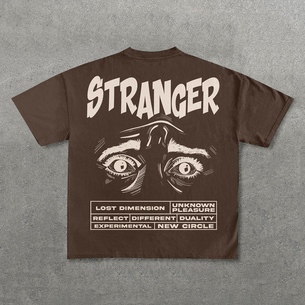 Stranger Print Short Sleeve T-Shirt