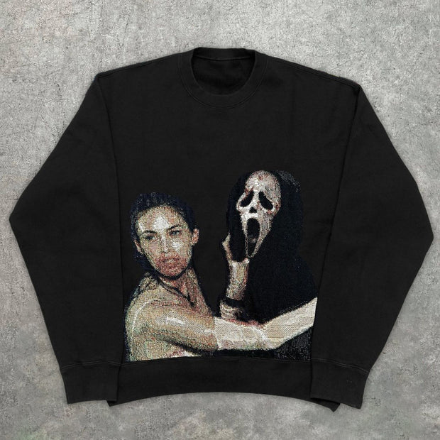 Horror Demon Pattern Casual Sweatshirt
