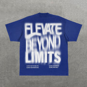 Flevate Beyond Limits Letters Print Short Sleeve T-Shirt