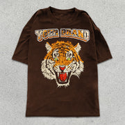 Tiger Graphic Print Short Sleeve T-Shirt