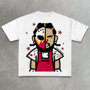 Rap star Drake anime print T-shirt