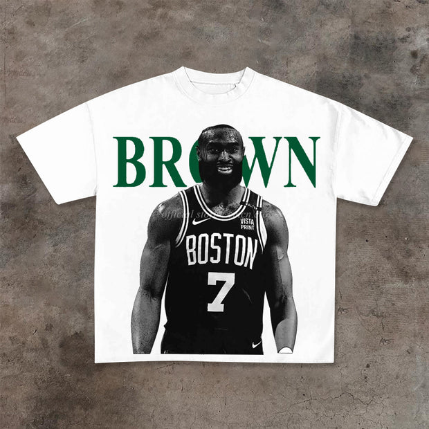 Boston Jaylen Brown Print T-shirt