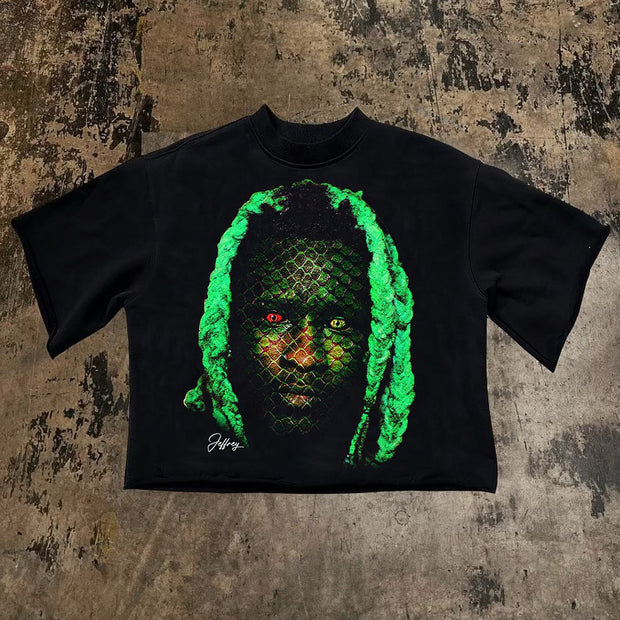 Rap print T-shirt