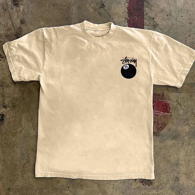 Stussy Classic Billiards Print Short Sleeve T-shirt