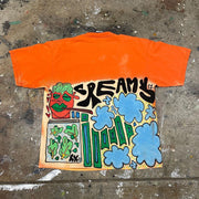 Funny Graffiti Print Short Sleeve T-Shirt