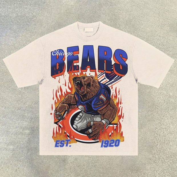 Heavyweight Grizzlies Football Casual T-Shirt