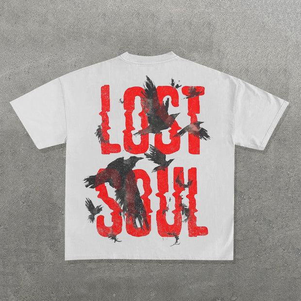 Lost Soul Print Short Sleeve T-Shirt
