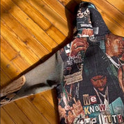 Rapper Print Casual Street Tapestry Hoodie