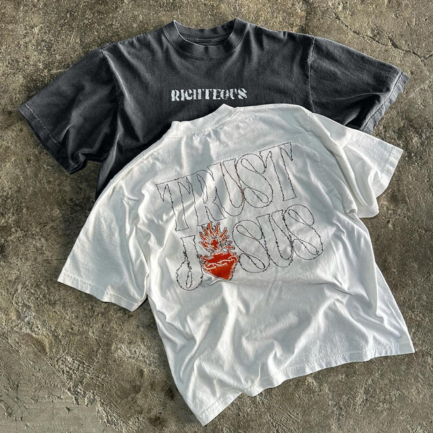 Trust Jesus Print Short Sleeve T-Shirt