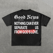 From God's Love Print Short Sleeve T-shirt