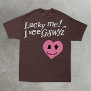 Lucky Me printed casual crew neck T-shirt