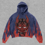 Personalized Street Style Flame Demon Hoodie