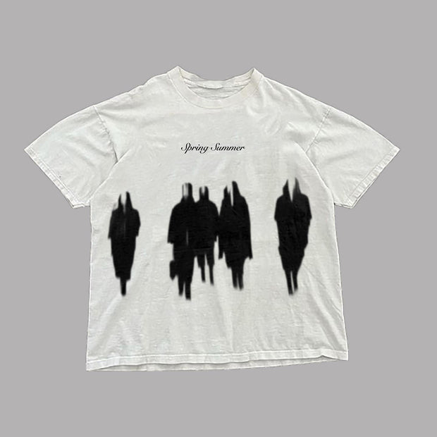 Shadows Print Short Sleeve T-Shirt
