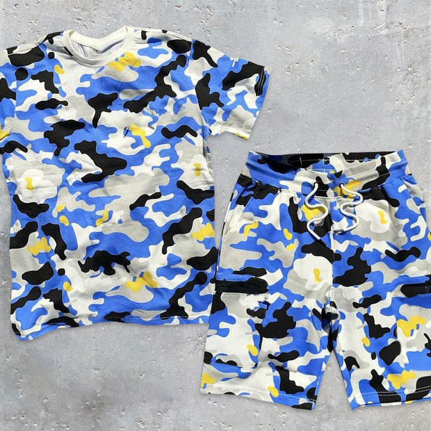 Two-piece set of stylish casual sports shorts