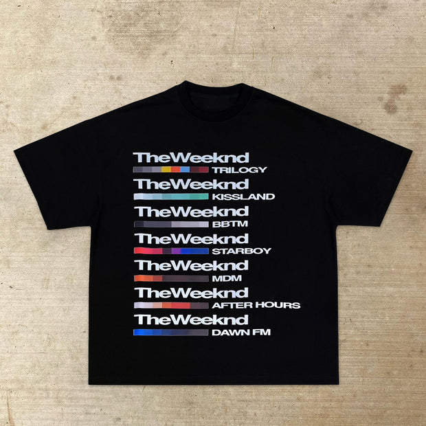 Fashion the weeknd letter print T-shirt