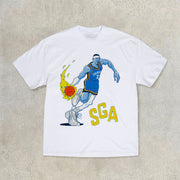 Hip-hop trendy men's printed short-sleeved T-shirt