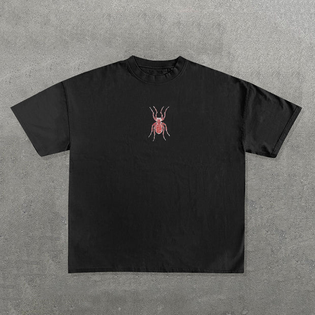 Spider Print Short Sleeve T-Shirt