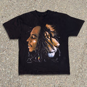 Marley lion print cotton T-shirt