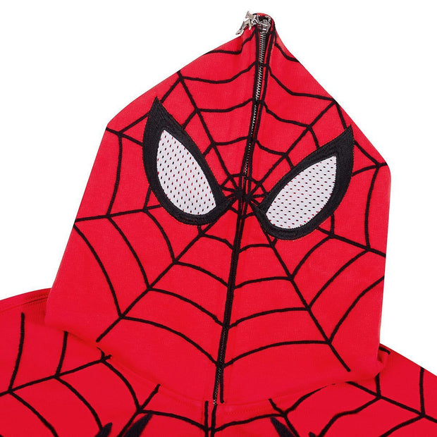 Trendy brand personalized Spider-Man full zip hoodie